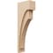 Ekena Millwork 6"W x 12"D x 36"H Thin Rivera Rough Cedar Woodgrain TimberThane Corbel, Primed Tan CORUR06X12X36RIVRCPR - alternate 1